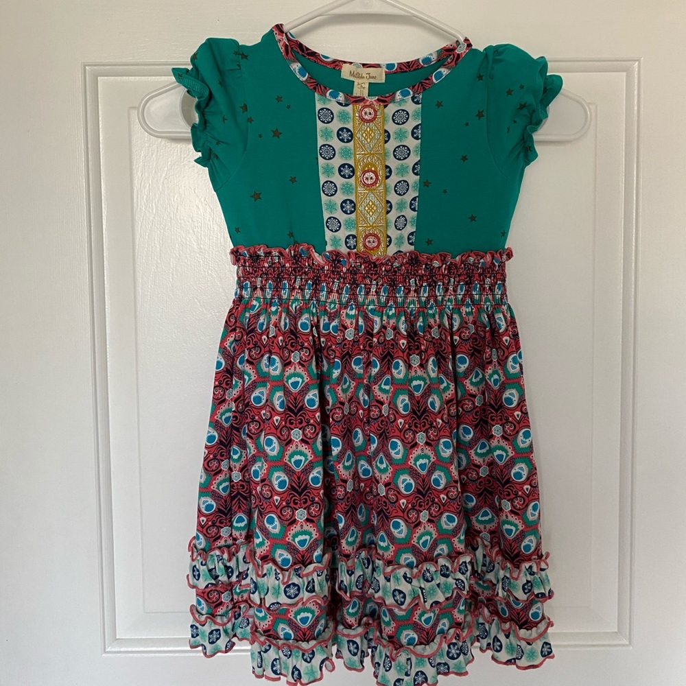Matilda Jane Holiday Stars and Snowflakes Dress - Picture 6 of 6